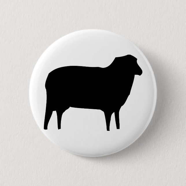 Badge Rond 5 Cm icône du mouton noir (Devant)