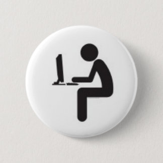 Badge Rond 5 Cm Icône d'utilisateur d'ordinateur