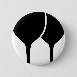 Badge Rond 5 Cm icône en verre de vin