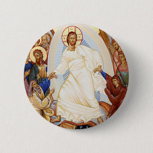 Badge Rond 5 Cm Icône orthodoxe de l'Anastasis Résurrection