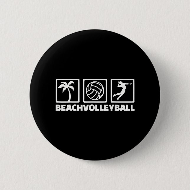 Badge Rond 5 Cm Icônes de beach volley (Devant)