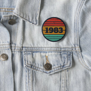 Badge Rond 5 Cm Idée cadeau d'anniversaire vintage personnalisé