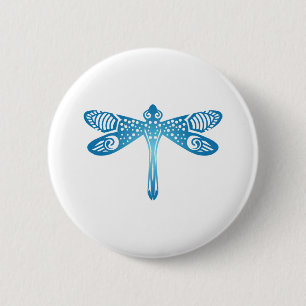 Badge Rond 5 Cm Idée cadeau de tatouage de la tribu des libellules