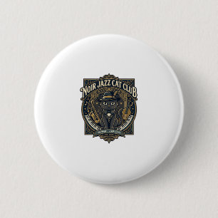 Badge Rond 5 Cm Idée cadeau pour papa chat de chat jazz noir - Noi