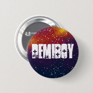 Badge Rond 5 Cm Identité personnalisable de galaxie de Demiboy