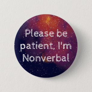 Badge Rond 5 Cm Identité personnalisable non-verbale de galaxie