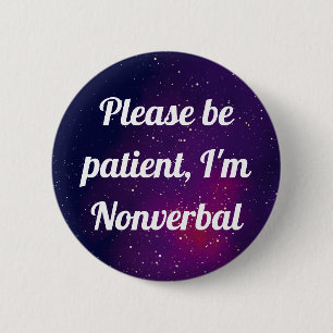 Badge Rond 5 Cm Identité personnalisable non-verbale de galaxie