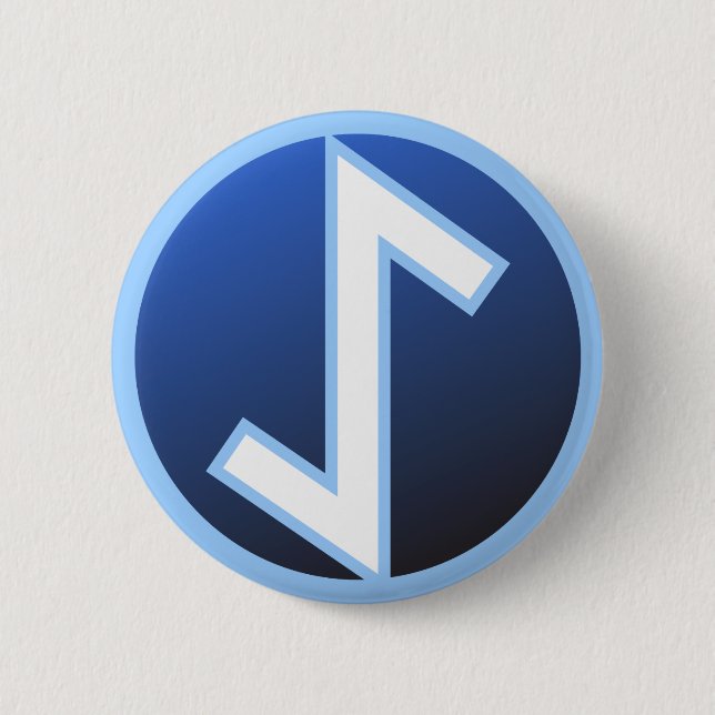 Badge Rond 5 Cm If Rune d'Eiwaz (Devant)
