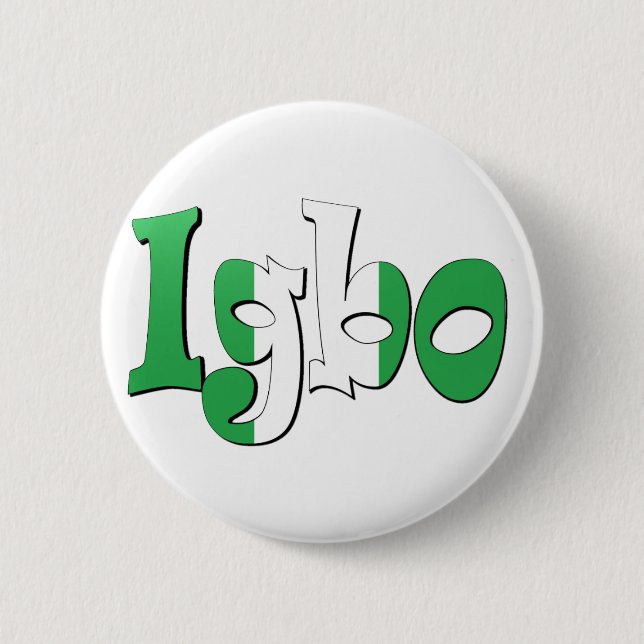 Badge Rond 5 Cm Igbo (drapeau nigérien) (Devant)