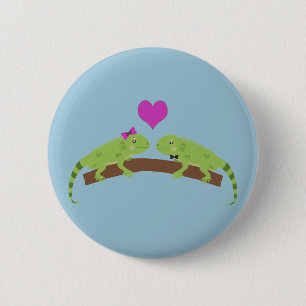 Badge Rond 5 Cm Iguana Love