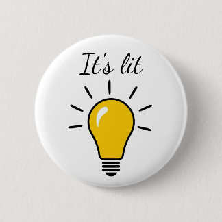Badge Rond 5 Cm Il a le bouton de calembour de Lit