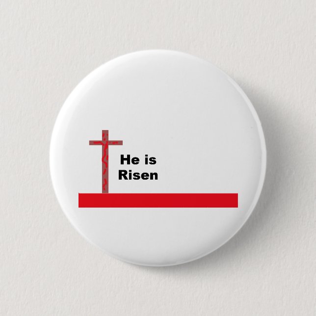 Badge Rond 5 Cm Il est ressuscité (Devant)