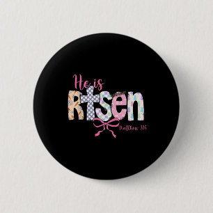 Badge Rond 5 Cm Il Est Ressuscité Jésus Chrétien Joyeuses Pâques R