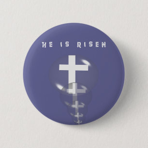 Badge Rond 5 Cm Il est Risen Gifts