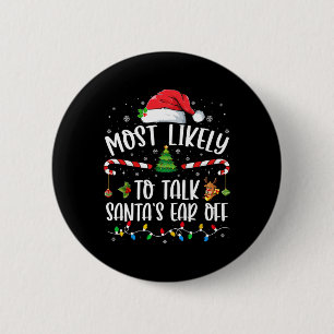 Badge Rond 5 Cm Il Est Très Probable Que Père Noël Parle De Noël F