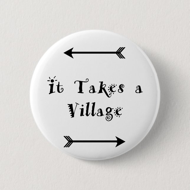 Badge Rond 5 Cm Il faut un village - l'adoption parentale (Devant)