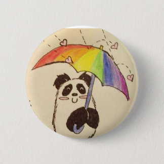 Badge Rond 5 Cm il pleut le bouton de chemise de panda d'anime