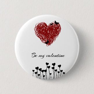 Badge Rond 5 Cm Il voit my Valentine