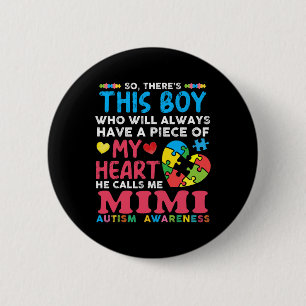 Badge Rond 5 Cm Il y a ce garçon qu'il m'appelle Sensibilisation s