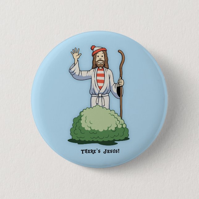 Badge Rond 5 Cm Il y a Jésus ! (Devant)