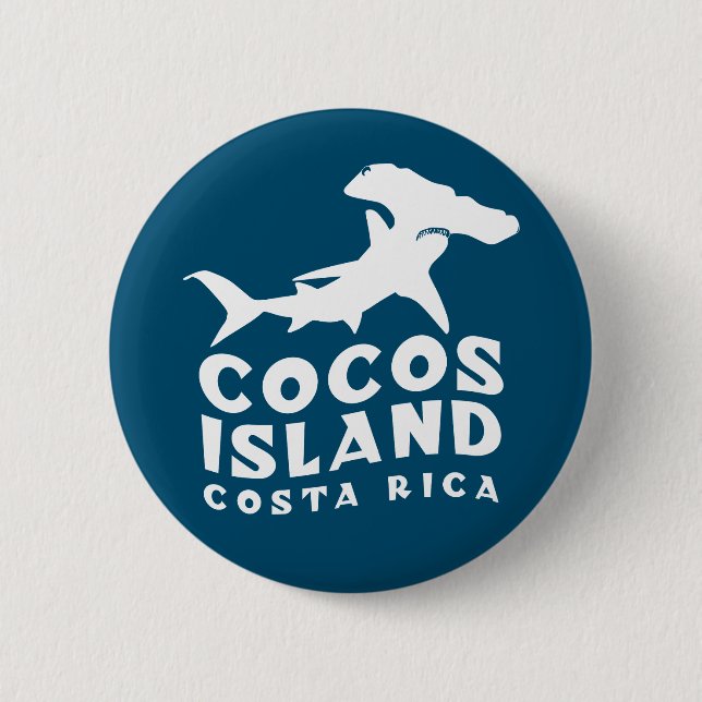 Badge Rond 5 Cm Île de Cocos de requin marmerhead (Devant)