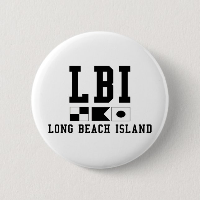 Badge Rond 5 Cm Île de Long Beach (Devant)