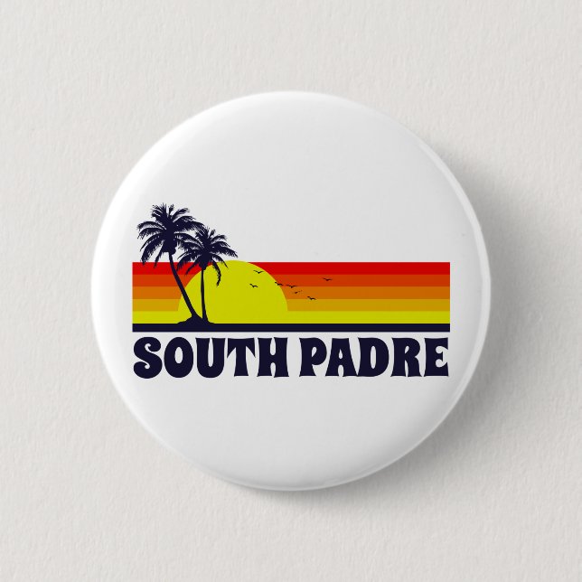 Badge Rond 5 Cm Île du sud le Texas d'aumônier (Devant)