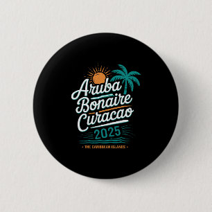 Badge Rond 5 Cm Îles Abc Aru Bonaire Curaçao Croisière Vacances 20