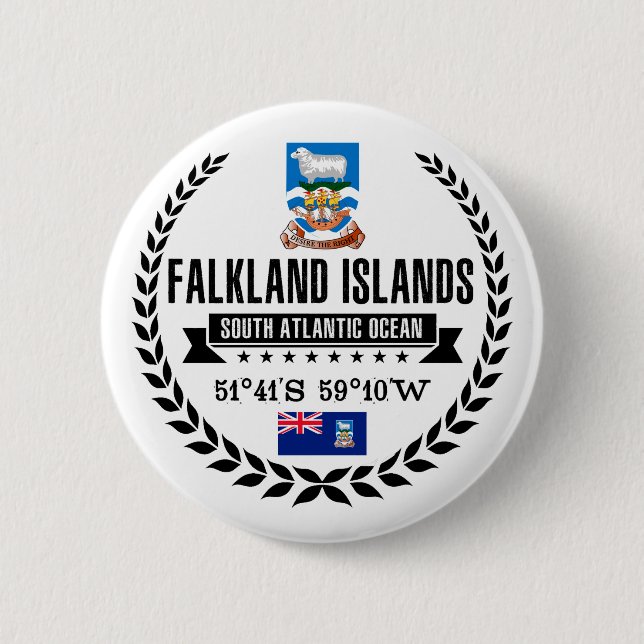 Badge Rond 5 Cm Îles Falkland (Devant)