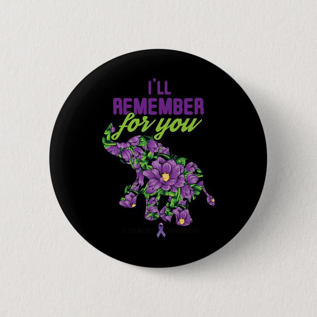 Badge Rond 5 Cm Ill Rappelez-Vous Alzheimer Alzheimers Awards (Devant)