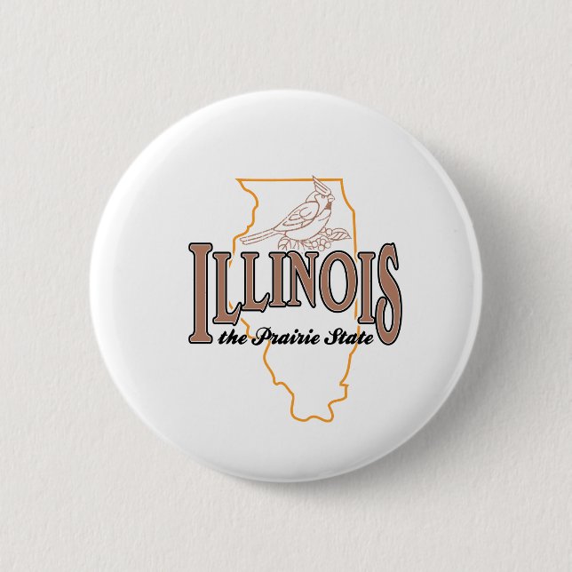 Badge Rond 5 Cm Illinois (Devant)