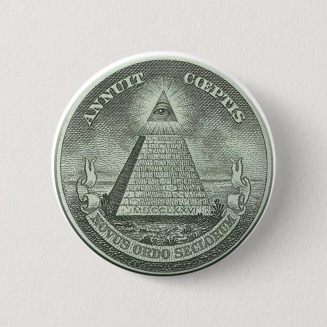 Badge Rond 5 Cm Illuminati - tout l'oeil voyant (Devant)