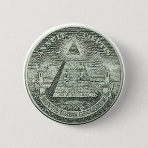Badge Rond 5 Cm Illuminati - tout l'oeil voyant