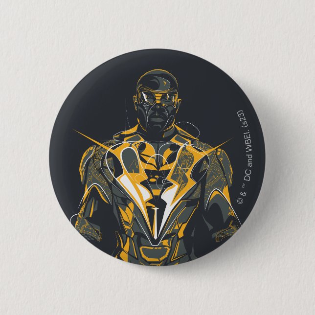Badge Rond 5 Cm Illustration Black Lightning (Devant)