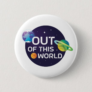 Badge Rond 5 Cm Illustration cosmique à partir de cet espace extra
