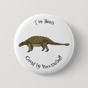 Badge Rond 5 Cm Illustration d'Ankylosaurus