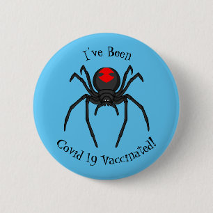 Badge Rond 5 Cm Illustration d'araignée noire effrayante