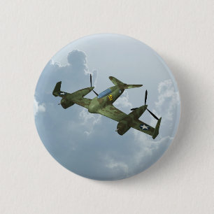 Badge Rond 5 Cm Illustration d'aviation militaire de vol de warbir
