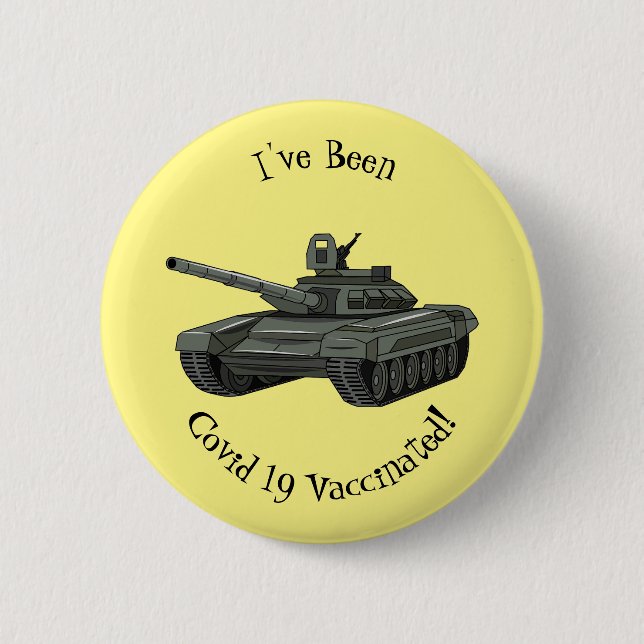 Badge Rond 5 Cm Illustration de caricature de réservoir (Devant)