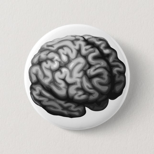 Badge Rond 5 Cm Illustration de cerveau (Devant)