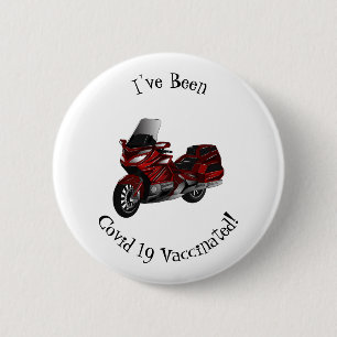 Badge Rond 5 Cm illustration de dessin animé de moto de tourisme