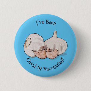 Badge Rond 5 Cm Illustration de dessin sur l'ail