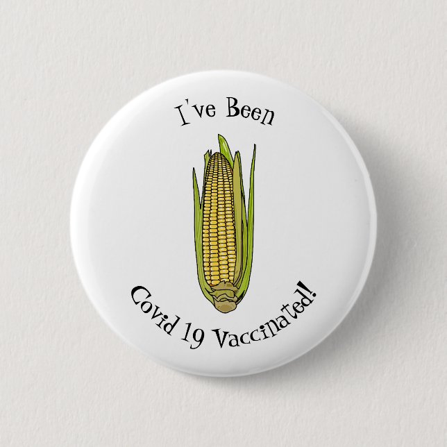 Badge Rond 5 Cm Illustration de dessin sur le maïs (Devant)
