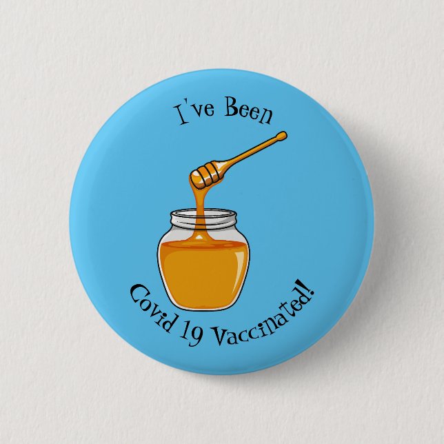 Badge Rond 5 Cm Illustration de dessin sur le miel (Devant)