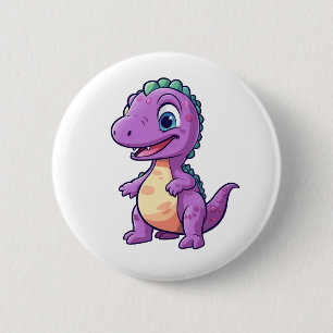 Badge Rond 5 Cm Illustration de dinosaure de dessin