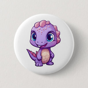 Badge Rond 5 Cm Illustration de dinosaure de dessin