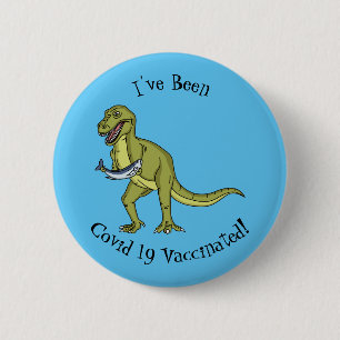 Badge Rond 5 Cm Illustration de dinosaure T rex drôle