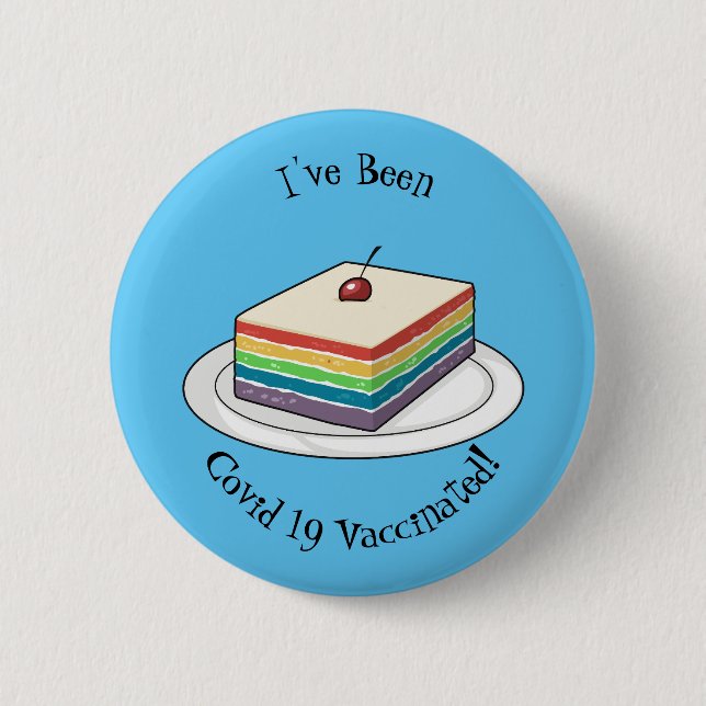 Badge Rond 5 Cm Illustration de gâteau arc-en-ciel (Devant)