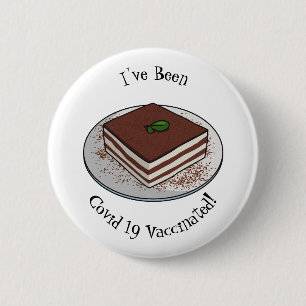 Badge Rond 5 Cm Illustration de gâteau de Tiramisu