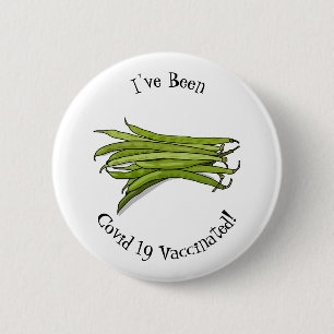 Badge Rond 5 Cm Illustration de haricots verts